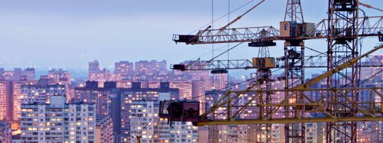 Cranes on skyline - NSF ISR